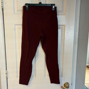 Lululemon Maroon/wine color Nulu High-Waisted Leggings size 10